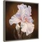 White Iris II by Marianne Broome 16-in. W x 16-in. H. Canvas Wall Art Print Framed in Grey